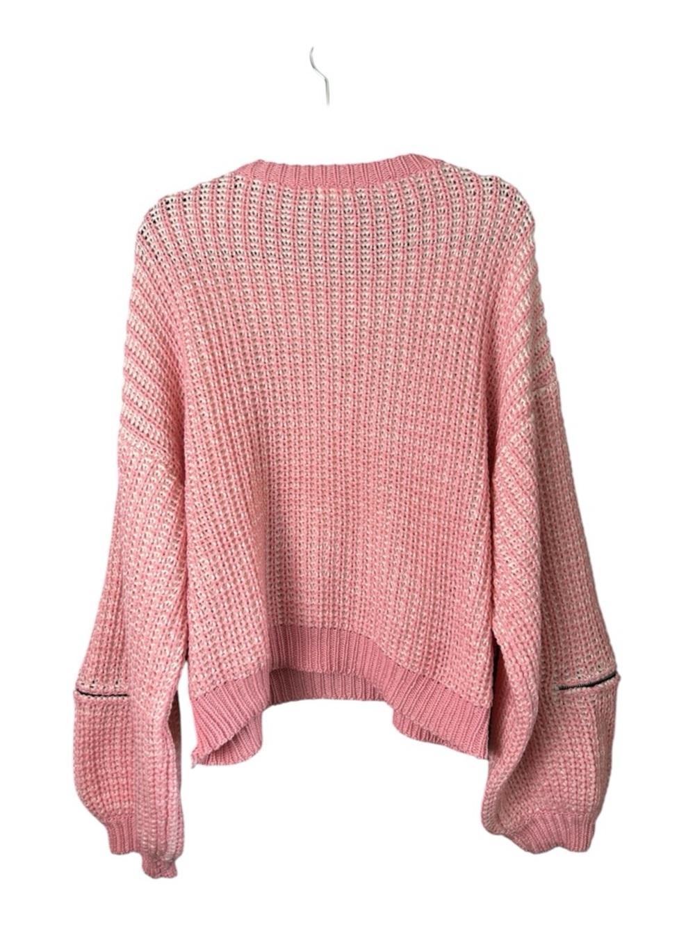 POL Pink Chunky Heart Crewneck Sweater Oversized Large - Picture 6 of 7